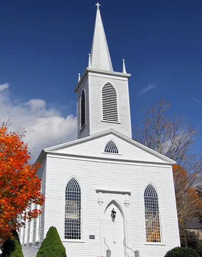 White Church Exterior View