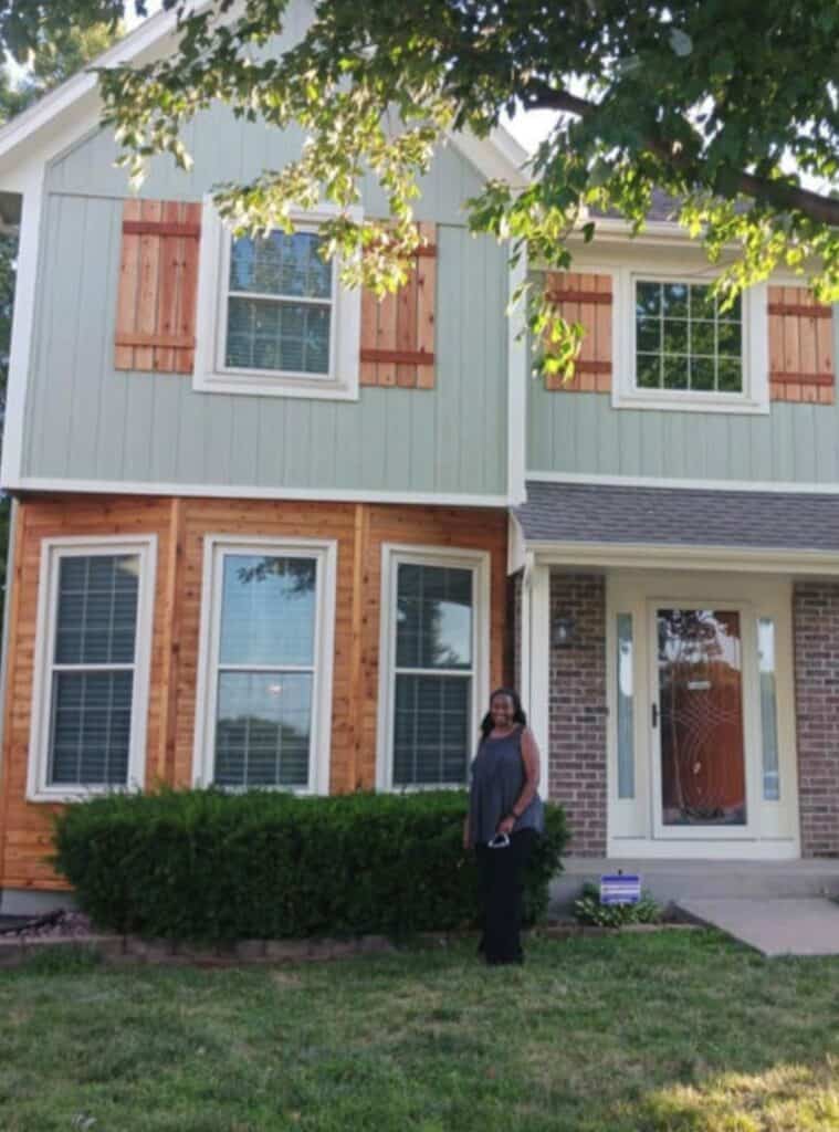Light Wood Trim Around Windows on Upscale Suburban Home