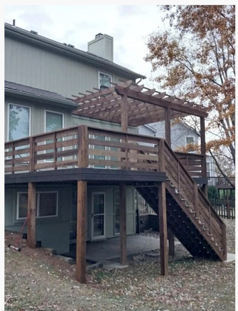 Home Deck with Dark Wood Accents